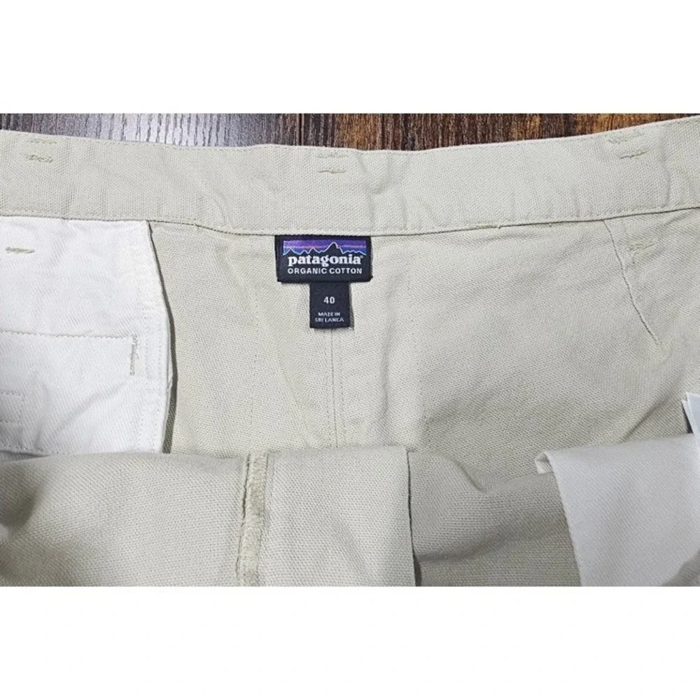 Patagonia Shorts Stand Up Men's 40 Canvas Cream Organic Cotton Hiking Outdoor